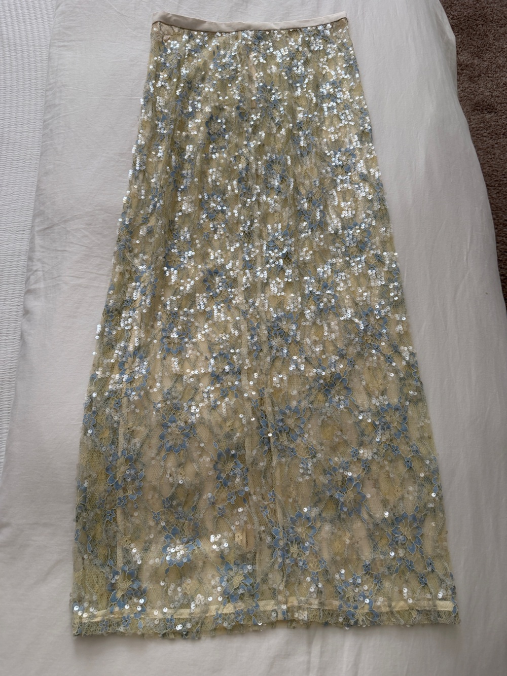 VRG GRL DEVYN SEQUIN MIDI SKIRT LACE